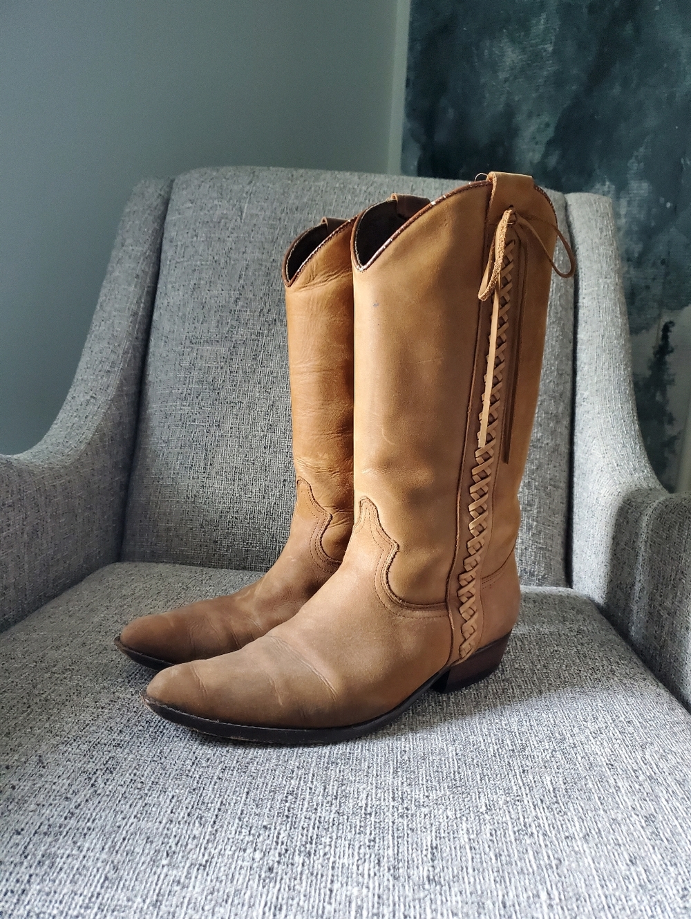 ✅ Vintage Guess Cowboy Boots, Caramel (8.0)